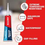 Loctite Silicone Sealant, Clear, 2.7 fl oz Tube, 1 Pack - 100% Waterproof Sealant for Glass, Ceramic, Wood, Plastic & More