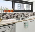 Tiwoos Thick Peel and Stick Tile Backsplash 12"x12" Self Adhesive Marble Tiles for Kitchen and Bathroom Wall (10-Sheet,Brown)