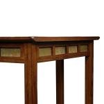 Leick Home 10059 Rustic Slate Tile Hall Console Sofa Table with Shelf, Rustic Oak