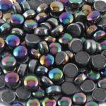 Wq Warmqing Iridescent Glass Mosaic Tiles for Crafts, 200g Round Mosaic Glass Pieces,DIY Mosaic Making Supplies for Beginners