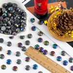 Wq Warmqing Iridescent Glass Mosaic Tiles for Crafts, 200g Round Mosaic Glass Pieces,DIY Mosaic Making Supplies for Beginners