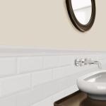 U.S. Ceramic Tile Bright Glazed Snow White 3 in. x 6 in. Ceramic Beveled Edge Wall Tile (10 sq. ft. / case)
