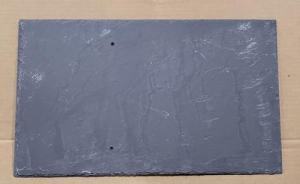 Natural Stone Slate Tile, Dark Gray, 20" x 12" with Pre-Drilled Mounting Holes for Roofing Pack of 2