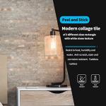 Art3d 20-Sheet Peel and Stick Collage Tile for Kitchen Backsplash - Ecru Slate
