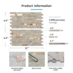 Art3d 20-Sheet Peel and Stick Collage Tile for Kitchen Backsplash - Ecru Slate