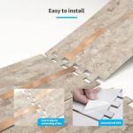 Art3d 20-Sheet Peel and Stick Collage Tile for Kitchen Backsplash - Ecru Slate