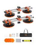 VEVOR Seamless Seam Setter 2 Packs with 6 in Vacuum Suction Cups for Seam Joining & Leveling, 530LB Professional Countertop Installation Tool for or Granite, Stone, Marble,Tile Gap Regulator Orange