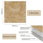 Alow Peel and Stick Floor Tile Yellow, Peel and Stick Flooring Waterproof, Marble Vinyl Flooring for Kitchen Toilet、Laundry Room and More (11.8inX11.8in 10pcs)
