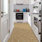 Alow Peel and Stick Floor Tile Yellow, Peel and Stick Flooring Waterproof, Marble Vinyl Flooring for Kitchen Toilet、Laundry Room and More (11.8inX11.8in 10pcs)