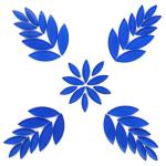 Youway Style Leaf Mosaic Tiles for Crafts Bulk,Blue Petal Mosaic Glass Pieces,200g Flower Glass Tiles for DIY Garden Mosaic Making Supplies