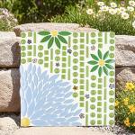 Youway Style Leaf Mosaic Tiles for Crafts Bulk,Blue Petal Mosaic Glass Pieces,200g Flower Glass Tiles for DIY Garden Mosaic Making Supplies