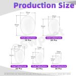 Swpeet 110Pcs 5 Sizes Oval Transparent Glass Dome Cabochons Tiles Assortment Kit, Clear Glass Cabochons Tiles for Photo Pendant Necklace Jewelry Making Craft