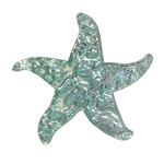 Aquatic Custom Tile Starfish Glass Swimming Pool Step Marker Mosaic (5", Aquamarine) (2 Pack)