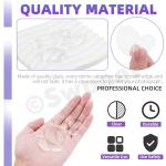 Swpeet 110Pcs 5 Sizes Oval Transparent Glass Dome Cabochons Tiles Assortment Kit, Clear Glass Cabochons Tiles for Photo Pendant Necklace Jewelry Making Craft