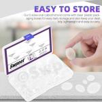 Swpeet 110Pcs 5 Sizes Oval Transparent Glass Dome Cabochons Tiles Assortment Kit, Clear Glass Cabochons Tiles for Photo Pendant Necklace Jewelry Making Craft