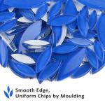 Youway Style Leaf Mosaic Tiles for Crafts Bulk,Blue Petal Mosaic Glass Pieces,200g Flower Glass Tiles for DIY Garden Mosaic Making Supplies