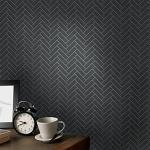 Tenedos Black Porcelain Herringbone Matte Finish Mosaic 1x3 inch Wall Tile Backsplash for Bathroom Shower, Kitchen, Fireplace, on 12x12 Mesh for Easy Installation (Box of 10 Sheets)