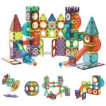 Contixo STEM Building Toys - 110 pcs Marble 3D Magnetic Run Tiles Learning Stacking Educational Building Blocks Set, Creativity Beyond Imagination, Inspirational, Recreational Toy for Kids