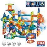 Contixo STEM Building Toys - 110 pcs Marble 3D Magnetic Run Tiles Learning Stacking Educational Building Blocks Set, Creativity Beyond Imagination, Inspirational, Recreational Toy for Kids