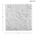 EVA Foam Floor Tiles 12-Pack - 48SQFT Puzzle Mat - Interlocking Foam Tiles for Baby Play Mat or Gym Flooring for Exercise by Stalwart (Faux Marble)