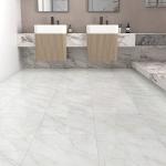 WESTICK 20 Pcs Bathroom Marble Floor Tiles Peel and Stick Waterproof 12" x 12" Self Adhesive Vinyl Flooring Peel and Stick Floor Tile Removable Vinyl Stick on Tile for Bedroom Kitchen Living Room