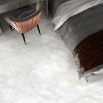 WESTICK 20 Pcs Bathroom Marble Floor Tiles Peel and Stick Waterproof 12" x 12" Self Adhesive Vinyl Flooring Peel and Stick Floor Tile Removable Vinyl Stick on Tile for Bedroom Kitchen Living Room
