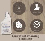 AuraClean Porcelain & Ceramic Tile Floor Cleaner - Mop Soap Concentrate for mopping - Streak-Free Clean, Ph Neutral and non-Toxic - Safe for Marble, Travertine, Limestone - 128 fl oz (1 gallon)