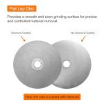 HARFINGTON Diamond Grinding Disc 6" Grit 120 Diamond Coated Flat Lap Disk Sanding Polishing Disc Abrasive Wheel for Gemstone Tile Porcelain Glass Stone Metal