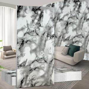 Wall Panels Peel and Stick，PVC Imitation Artificial Marble Tiles Sticker，10 pcs 23.6" L x 11.8" W，Heat-Resistant Backsplash Tile，Ideal for Kitchen Bathrooms Living Rooms Bedrooms.
