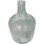 Deco 79 Recycled Glass Handmade Decorative Vase Wide Frosted Spanish Bottle Centerpiece Vase, Flower Vase for Home Decoration 11" x 11" x 17", Clear