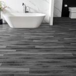 INMOZATA Peel and Stick Floor Tile Vinyl Flooring, Waterproof Vinyl Plank Flooring 36-Pack 54 Sq.Ft Wood Grain Self Adhesive Peel and Stick Flooring for Bedroom, Living Room, Kitchen, RV(Deep Gray)