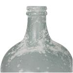 Deco 79 Recycled Glass Handmade Decorative Vase Wide Frosted Spanish Bottle Centerpiece Vase, Flower Vase for Home Decoration 11" x 11" x 17", Clear