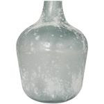 Deco 79 Recycled Glass Handmade Decorative Vase Wide Frosted Spanish Bottle Centerpiece Vase, Flower Vase for Home Decoration 11" x 11" x 17", Clear