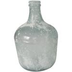 Deco 79 Recycled Glass Handmade Decorative Vase Wide Frosted Spanish Bottle Centerpiece Vase, Flower Vase for Home Decoration 11" x 11" x 17", Clear