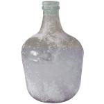 Deco 79 Recycled Glass Handmade Decorative Vase Wide Frosted Spanish Bottle Centerpiece Vase, Flower Vase for Home Decoration 11" x 11" x 17", Clear