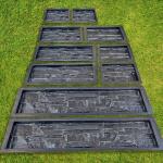 BETONEX 10 pcs ABS 2mm Flagstone Limestone Plastic Cement Molds Cement Wall Mould Concrete Tile Cement Mold Brick DIY Forms - De Pared Moldes para Cemento Rock Molds for Concrete Prensa para Pared