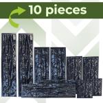 BETONEX 10 pcs ABS 2mm Flagstone Limestone Plastic Cement Molds Cement Wall Mould Concrete Tile Cement Mold Brick DIY Forms - De Pared Moldes para Cemento Rock Molds for Concrete Prensa para Pared