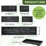 BETONEX 10 pcs ABS 2mm Flagstone Limestone Plastic Cement Molds Cement Wall Mould Concrete Tile Cement Mold Brick DIY Forms - De Pared Moldes para Cemento Rock Molds for Concrete Prensa para Pared