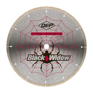 QEP 10" Black Widow Premium-Grade, Thin Rim Diamond Blade for Wet Cutting of Porcelain, Ceramic, Granite and Marble Tile