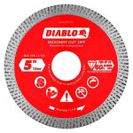 Diablo Diamond Continuous Rim Masonry Cuf - Off Disc for Granite, Marble, Porcelain and Tile - 5" Diameter, 7/8", 20mm, 5/8" Arbor, 1.4mm Kerf - DMADC0500