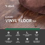 VallisCo Peel and Stick Vinyl Flooring 36 Pack 54 Sq.Ft, Waterproof Vinyl Flooring Peel and Stick for Office, Living Room, Bathroom, Kitchen - Unique Design, Easy to Install Floor, Brown