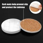 50 Pieces 3.54 Inch Round Sublimation Ceramic Coasters, Glazed Ceramic Tiles Coasters with Cork Backing Pads for DIY Crafts, Sublimation, White. by GNIEMCKIN