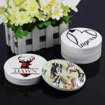 50 Pieces 3.54 Inch Round Sublimation Ceramic Coasters, Glazed Ceramic Tiles Coasters with Cork Backing Pads for DIY Crafts, Sublimation, White. by GNIEMCKIN