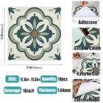 Alow Peel and Stick Floor Tile, Peel and Stick Flooring Self Adhesive, Waterproof Vinyl Flooring Suitable for Bathroom, Kitchen(11.8x11.8In, 10PCS)