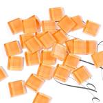 ZWCT 200g/240pcs Colored Glass Mosaic Tiles, DIY Making Creative Glass Mosaic Tiles for DIY Crafts Plate Flower Pot Vase Cup Mosaic Making Supplies - Orange