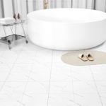 30 Pack Cover 30 Sq.Ft Peel and Stick Floor Tiles, 12” x 12” Self Adhesive Vinyl Flooring Easy DIY Installation for Kitchen, Living Room, Laundry, RV, White Marble