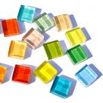 ZWCT 200g/240pcs Colored Glass Mosaic Tiles, DIY Making Creative Glass Mosaic Tiles for DIY Crafts Plate Flower Pot Vase Cup Mosaic Making Supplies - Orange