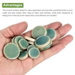 MECCANIXITY 100g Ceramic Mosaic Tiles for Crafts Bulk, Round Ice Crack Green Ceramic Tiles for Mosaic Kits Garden Stepping Stone Cup Mat