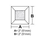 2" x 2" Beveled Glass Glue Chip Square - 10 Pieces