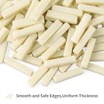 Youway Style Stick Mosaic Tiles for Crafts Bulk,150g Beige Strips Shapes Mosaic Glass Pieces for Crafts DIY Spring Mosaic Art Decor,Mosaic Kit Supplies